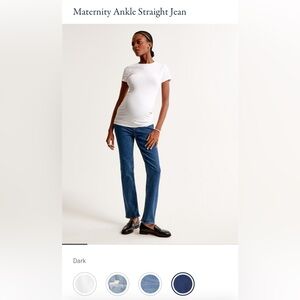 Abercrombie maternity ankle straight jean